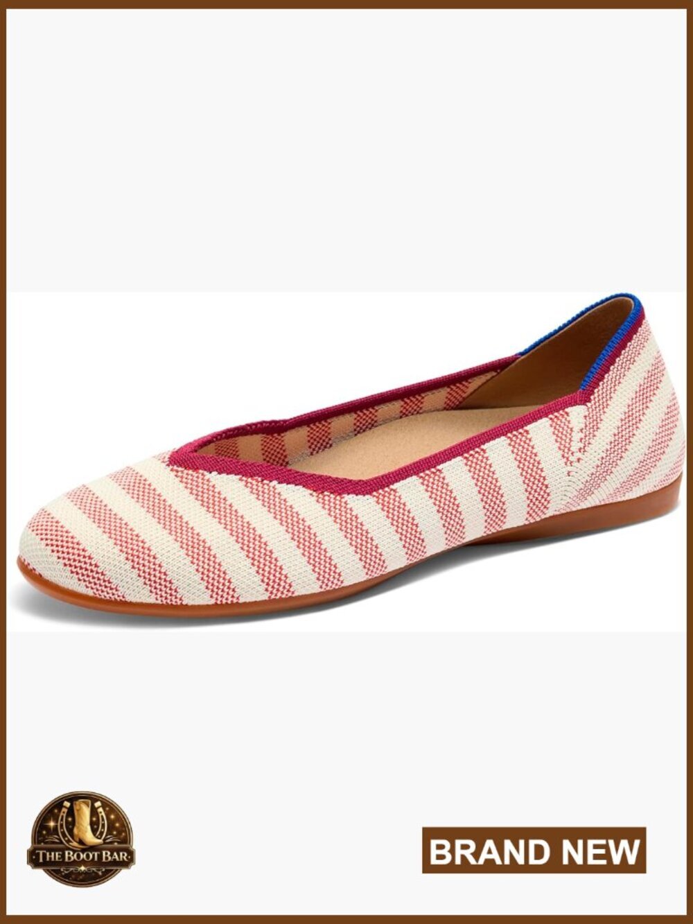 Women's Pointed-Toe Ballet Flat, Slip-On Shoe with Cushioned Insole, Machine